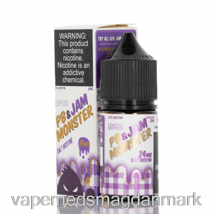 Vape Uden Nikotin Drue - Pb Og Marmelade Monster Salt - 30ml 24mg
